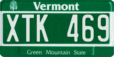 VT license plate XTK469