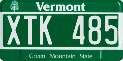 VT license plate XTK485
