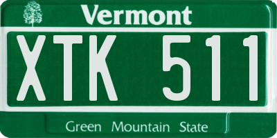 VT license plate XTK511