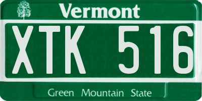 VT license plate XTK516