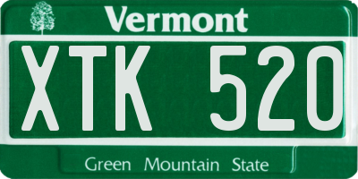 VT license plate XTK520