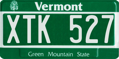 VT license plate XTK527