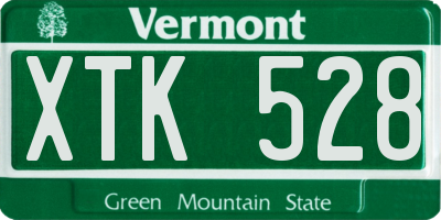 VT license plate XTK528