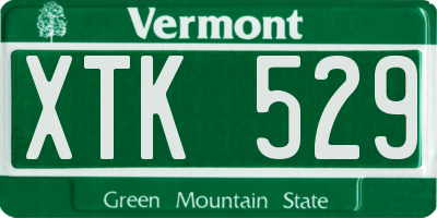 VT license plate XTK529