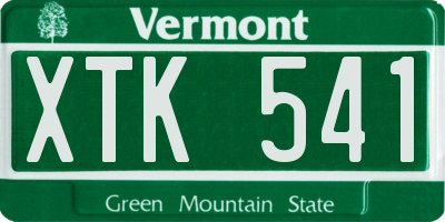 VT license plate XTK541