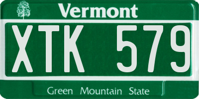 VT license plate XTK579