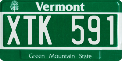 VT license plate XTK591