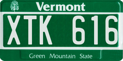 VT license plate XTK616