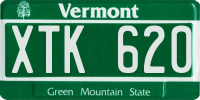 VT license plate XTK620