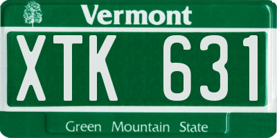 VT license plate XTK631
