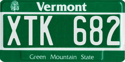 VT license plate XTK682