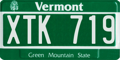 VT license plate XTK719
