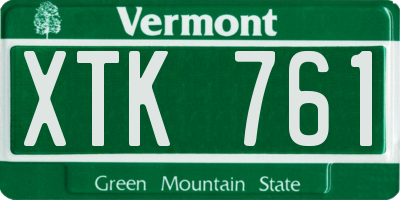 VT license plate XTK761