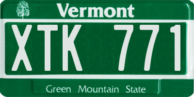 VT license plate XTK771