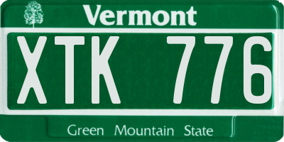 VT license plate XTK776
