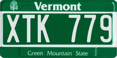 VT license plate XTK779