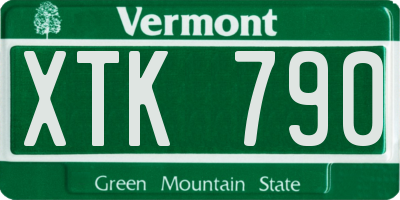 VT license plate XTK790