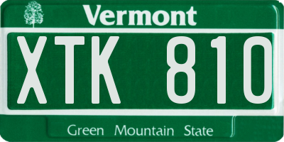 VT license plate XTK810