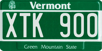 VT license plate XTK900