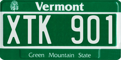 VT license plate XTK901