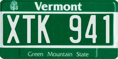 VT license plate XTK941