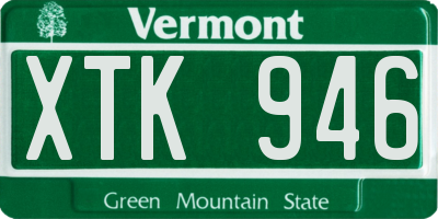 VT license plate XTK946