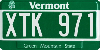 VT license plate XTK971