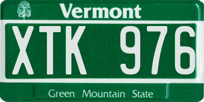 VT license plate XTK976
