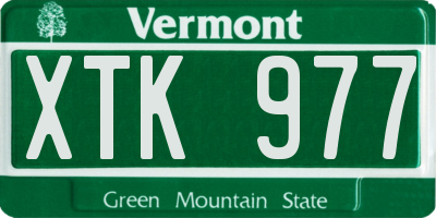 VT license plate XTK977