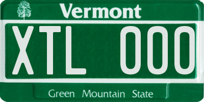 VT license plate XTL000