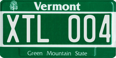 VT license plate XTL004