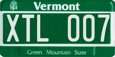 VT license plate XTL007