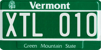 VT license plate XTL010