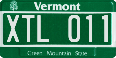 VT license plate XTL011