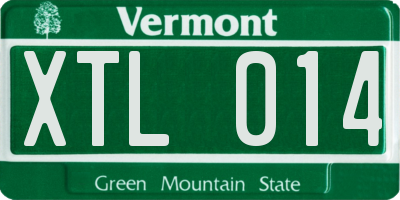 VT license plate XTL014