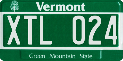 VT license plate XTL024