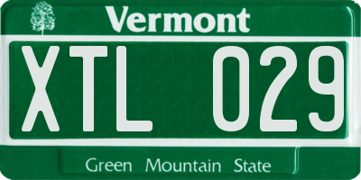 VT license plate XTL029