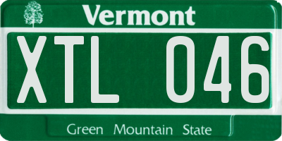 VT license plate XTL046