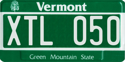 VT license plate XTL050