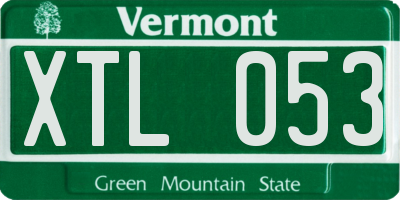 VT license plate XTL053