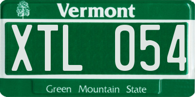 VT license plate XTL054