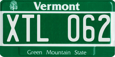 VT license plate XTL062