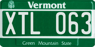 VT license plate XTL063