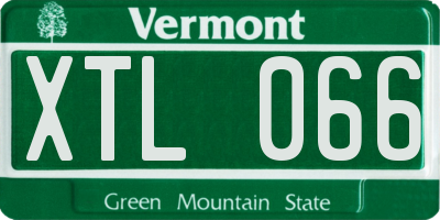 VT license plate XTL066
