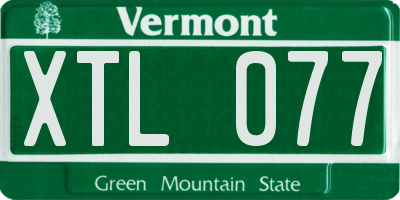 VT license plate XTL077