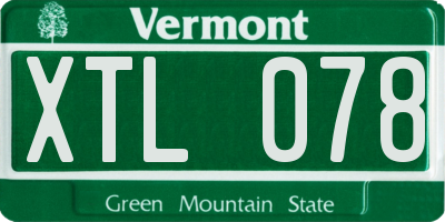 VT license plate XTL078