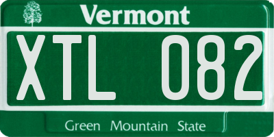 VT license plate XTL082