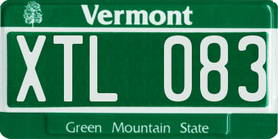 VT license plate XTL083