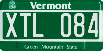 VT license plate XTL084