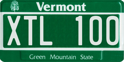 VT license plate XTL100